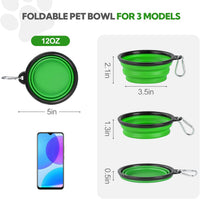 Collapsible Dog Bowl for Travel - Small / Green+Purple - image 3