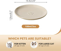 Elevated Cat Bowls, Cat Food and Water Bowl Set - Vintage Latte / 3 Dishes - image 2