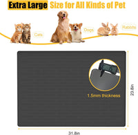 51.2"x25.6" Largest Dog Food Mat - Dark Gray / 31.8"L x 23.8"W - image 2