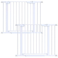Cumbor 2 Pack 29.7-40.6" Baby Gate for Stairs, Mom's Choice Awards Winner-Dog Gate for Doorways, Pressure Mounted Self Closing Pet Gates for Dogs Indoor, Safety Child Gate with Easy Walk Thru Door