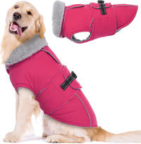 Dog Coats for Large Dogs Waterproof Dog Jacket with Adjustable Fit – Essentials for Dogs - 2XL / Rose Red