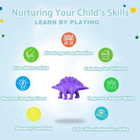 Unleash Creativity with 6 Unique Dino Molds Dough Toys Dough - 6PCS-Dinosaur - image 4