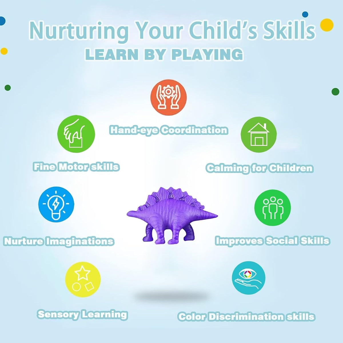 Unleash Creativity with 6 Unique Dino Molds Dough Toys Dough - 6PCS-Dinosaur - image 4