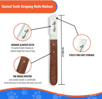 Professional Stripping Knife for Dogs - Pack of 4 / Rosswood - image 3