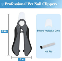 Swihauk Heavy Duty Dog Nail Clippers and Trimmers - Gray - image 2