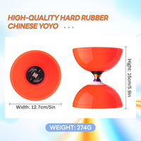 CHEE MONG MD01 triple bearing Chinese yoyo diabolo in blue and white with carbon sticks - view 9