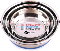Max and Neo Heavyweight Non-Skid Rubber Bottom Stainless Steel Dog - Small - image 3