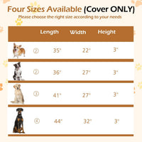 Waterproof Dog Bed Covers Replacement, Cover Only - 41"L x 27"W x 3"H / Grey (With Plush) - image 4