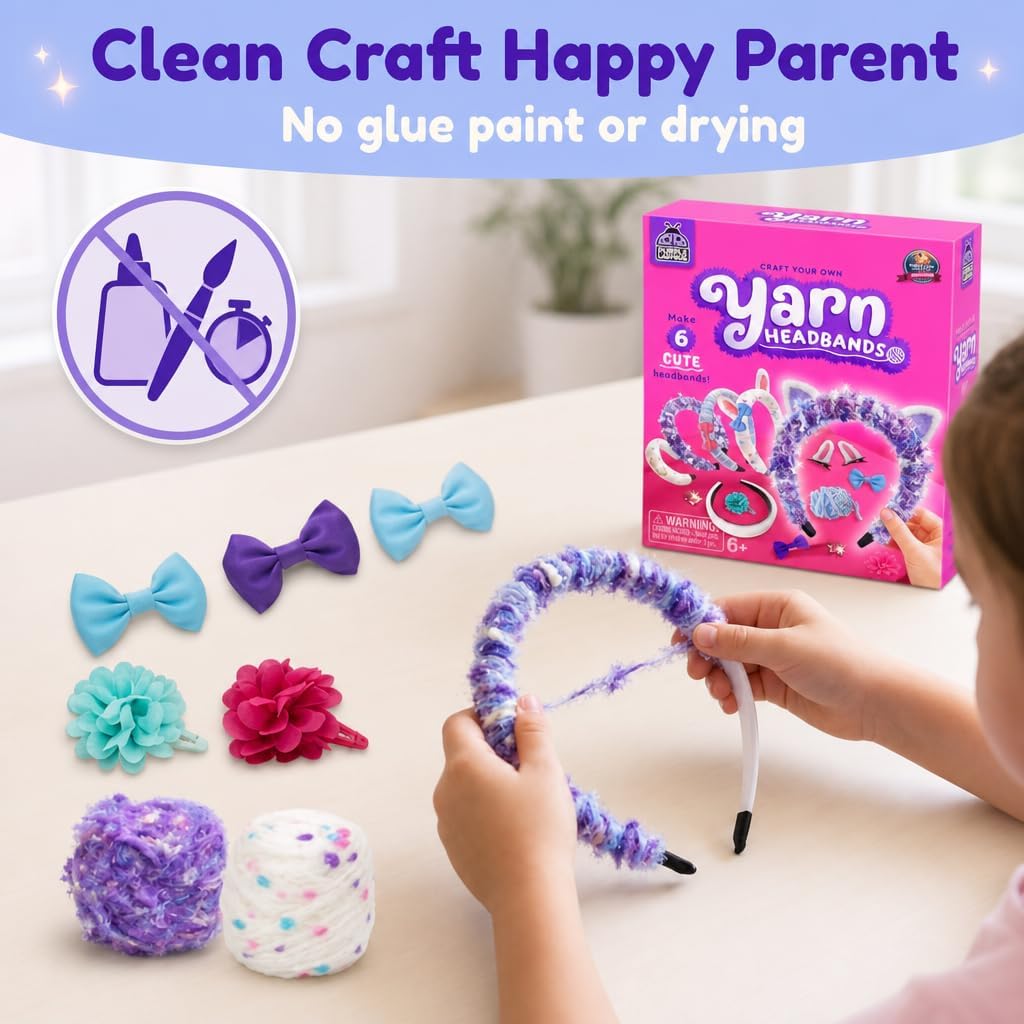 Glamour Headband Making Kit for Girls Ages 5+ - Yarn Headbands - image 4