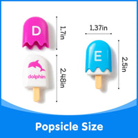 Odoorgames number matching toy, plastic popsicles numbered 1-20 in 7 colors - view 4