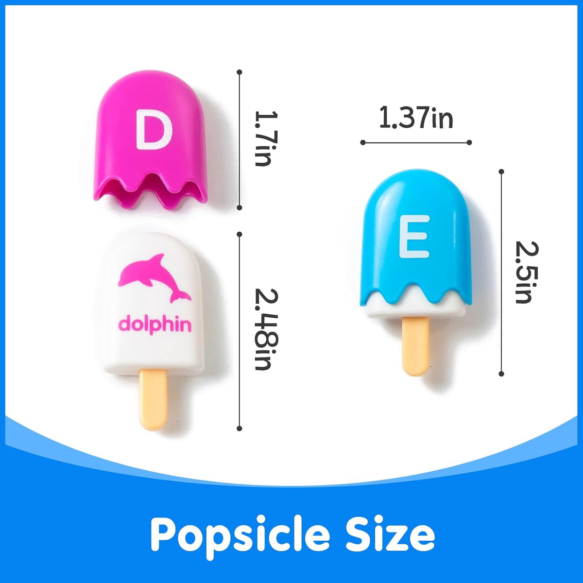 Odoorgames number matching toy, plastic popsicles numbered 1-20 in 7 colors - view 4