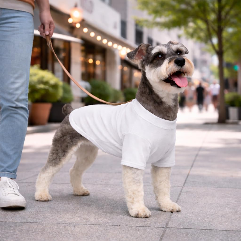 Lovelonglong Pet Clothing Dog Costumes Basic Blank T-Shirt Tee Shirts - B-XL (for Bulldog -50lbs) / White - image 4