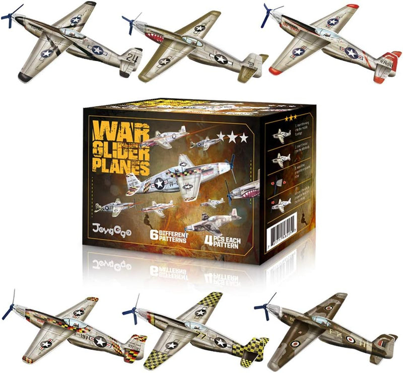 24 Pack War Glider Planes, Toy Glider Plane - 24 Pack