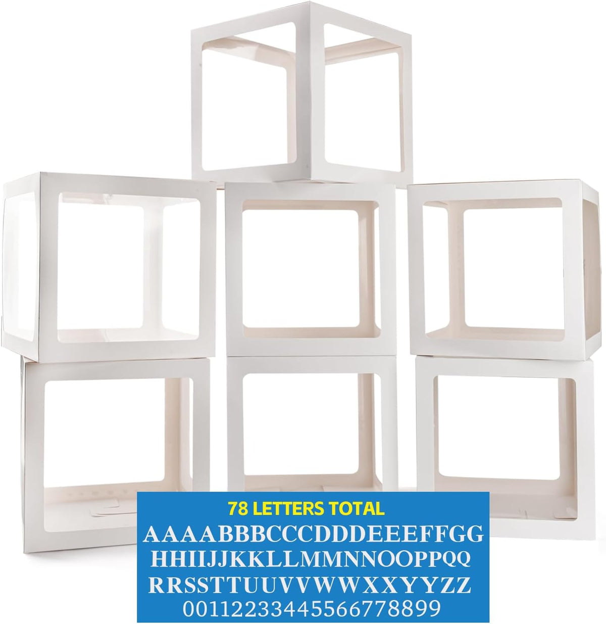 Baby Boxes with 30 PCS Letters - 7 PCS Balloon Box-78 Letter