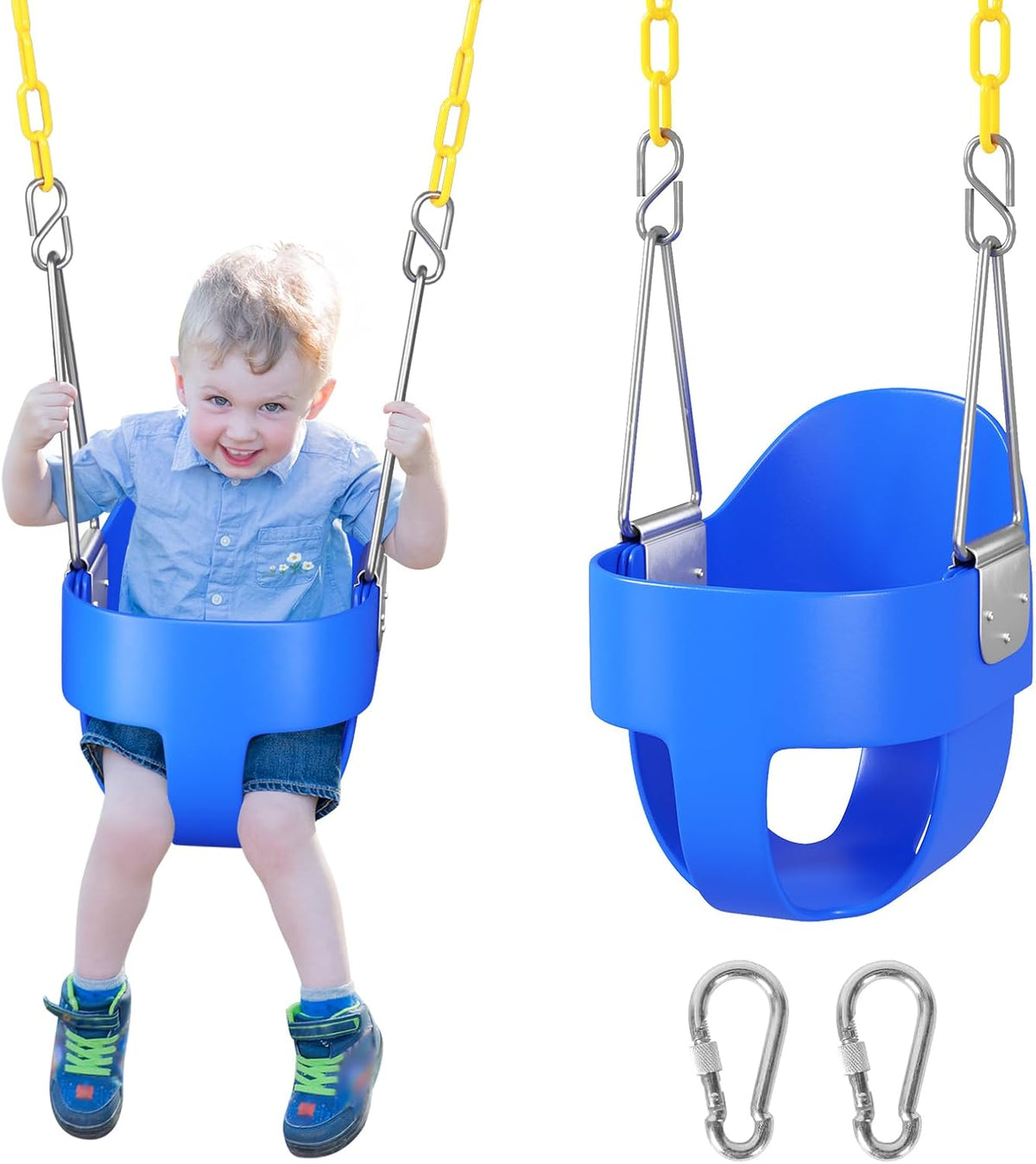 DECORLIFE Toddler Swing, Baby Swing Outdoor - Blue - 1 Pack