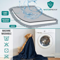 PetAmi Waterproof Dog Blanket Puppy Couch Bed Cover Queen 90x90 - Navy/Gray / Large (40x60) - image 3