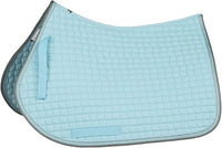 HORZE Adepto Padded All Purpose Quilted Equestrian Saddle Pad for Horses with Two-Tone Trim