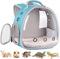 Portable Small Animal Backpack Travel Breathable Pet Carrier Bag - Green / Backpack