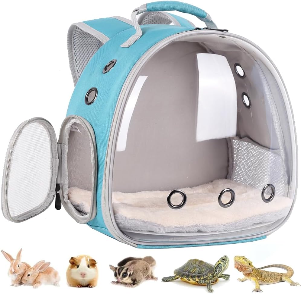 Portable Small Animal Backpack Travel Breathable Pet Carrier Bag - Green / Backpack