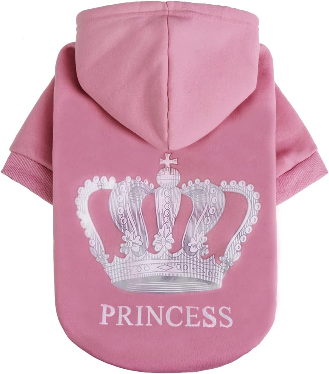 Princess Dog Hoodie-Soft Fleece Dog Sweater Clothes – Essentials for Cats - Pink(Prinecss) / M (Back: 16",Chest: 22", Neck: 19")
