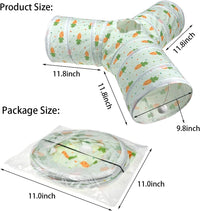 Bunny Rabbit Tunnels Rabbit Cat 3 Way Collapsible Tunnel with Cute - Y Shape - image 2