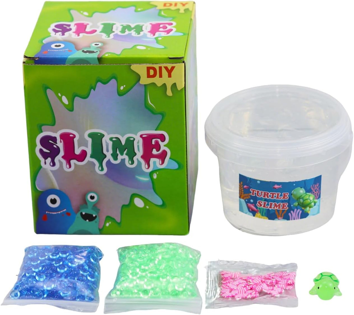 Charming Blue Crunchy Fishbowl Bead Slime - Clear - image 2