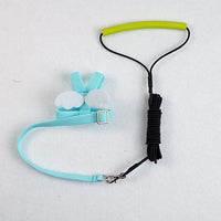 Pet Parrot Bird Harness Leash Adjustable Bird Flying Harness Traction Rope with Cute Wing for Parrots Pigeons Budgerigar Lovebird Cockatiel Mynah Outdoor Training Toy (XL, Blue)