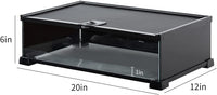 REPTIZOO 45 Gallon Glass Reptile Terrarium 24" x 18" x 24" Knock-Down - 20" x 12" x 6" - image 2