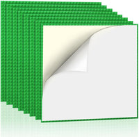 Lekebaby 6 Pack Classic Baseplates 10" x 10" - Green (Peel & Stick) / Peel & Stick