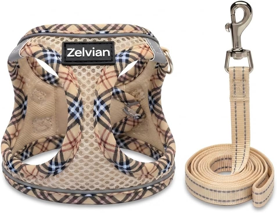 Escape Proof Cat Harness and Leash, Adjustable Vest - Beige / M - image 2