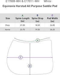 Equinavia Harstad All Purpose Saddle Pad | Classic & Durable | Moisture-Wicking Tricot Backing