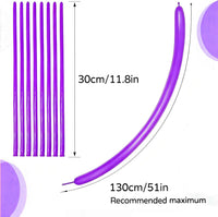260 Clear Long Balloons for Animals - Purple - image 3