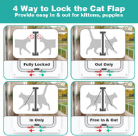 Aluminum Cat Door for Windows - White Tall / Fit 24"-28" Window - image 4