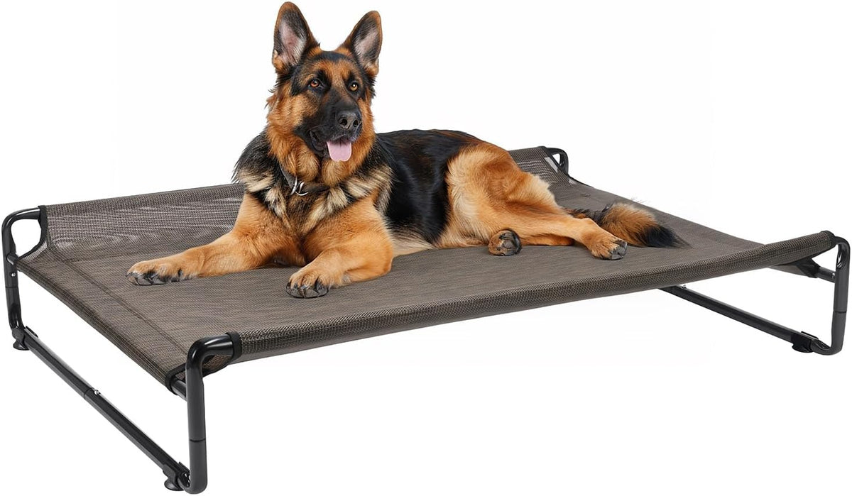 Veehoo Outdoor Elevated Dog Bed - Brown / 47.2"L x 31.9"W x 10.6"Th