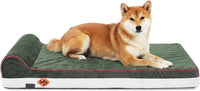 Laifug Orthopedic Memory Foam Extra Large Dog Bed Pillow Durable - 34.0"L x 22.0"W x 5.5"Th / Dark Green