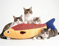 Cat Toys for Bored Indoor Adult Cats - Catnip Toys for Mental Stimulation, Interactive & Durable Kicker Toys for Solo Play, Best for Lazy or Senior Cats (Orange)