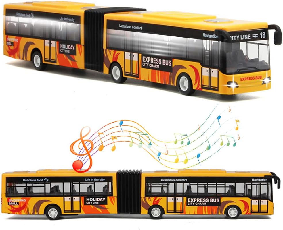 Crelloci City Bus Toy for Kids - Yellow