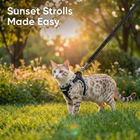 Escape Proof Cat Harness and Leash, Adjustable Vest - Black / XS - image 2
