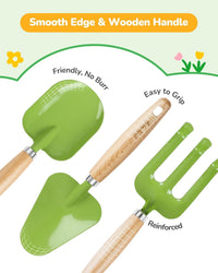 Grenebo 8-Piece Kids Gardening Set with Garden Tools for Kids - A-green - image 3