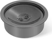 No Spill Dog Water Bowl, Slow Drinking Non Spilling Water Dish - Grey