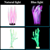 Frienda 8 Pcs Glowing Aquarium Fish Tank Decorations, Blue, Pink – Essentials for Fish - Yellow, Pink - image 2