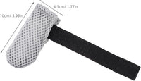 4Pcs Cat Nail Caps, Cats Booties Mittens Paw Covers Caps Shoes for Bathing Shaving Checking Nail Cutting, Pet Grooming Socks AntiScratch Adjustable Pet Claw Protector Foot Sleeves, Grey M