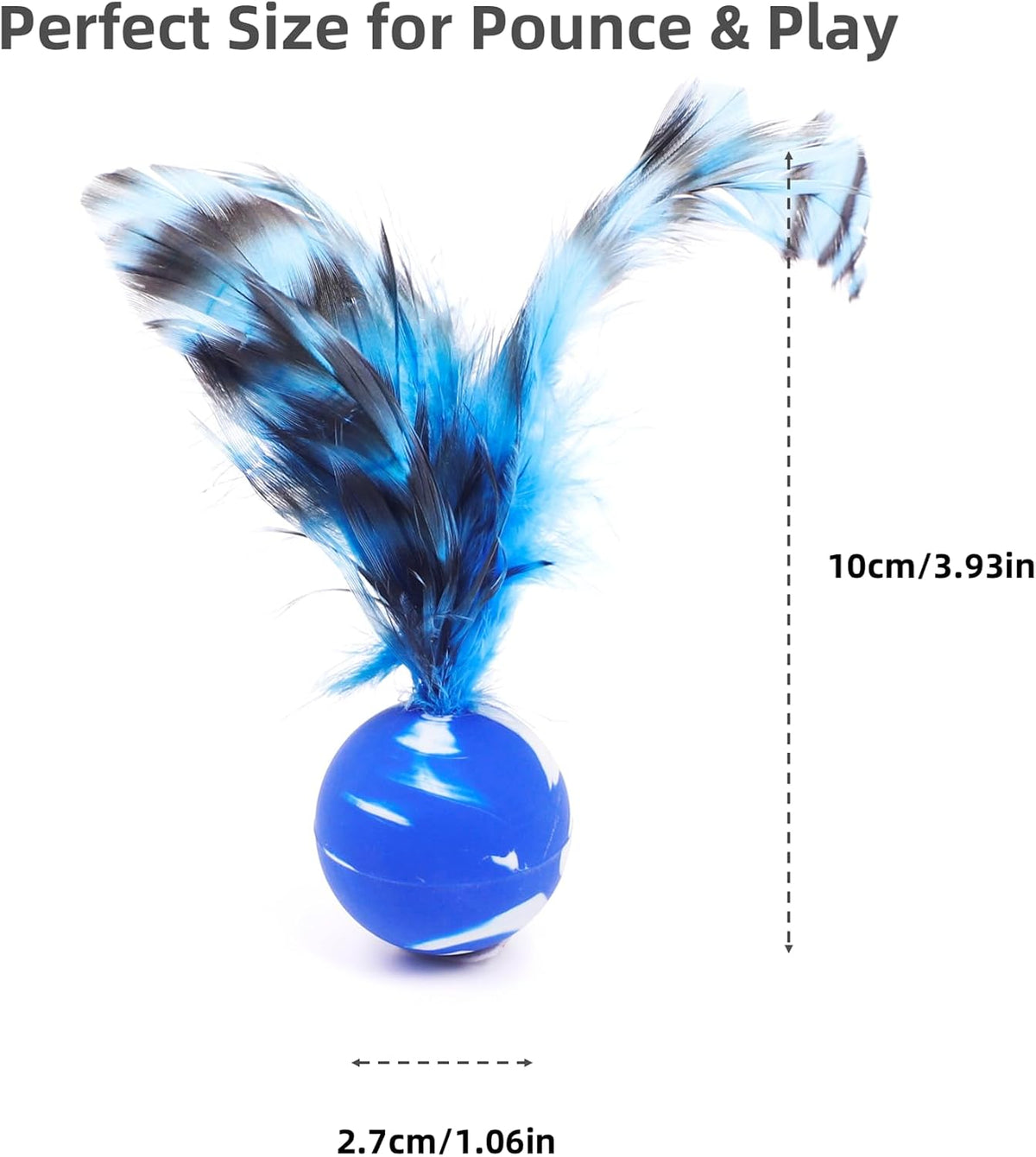 Feather Chase & Fetch Balls for Indoor Cats - image 3