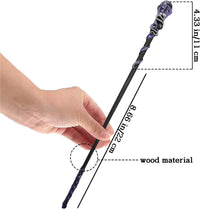 Bubbmi rhinestone witch magic wand in Snakepurple with solid wood body and metal accents - view 26