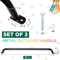 Lounsweer 2 Pcs, Long Grab Bars - 4 / Black / 39 Inch - image 2