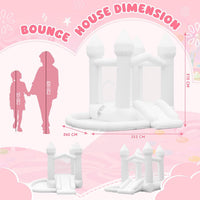 FBSPORT white bounce house with slide, ball pit and blower - view 3