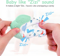 2Pack Silicone Teething Mitt - green dinosaur - image 4