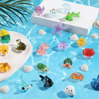 DIYDEC 60PCS Luminous Mini Resin Animals 60 Styles Miniatures Glow - 36pcs Mini Ocean - image 4