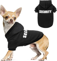 Security Dog Hoodie for Small Medium Large Dogs Boys Girls – Essentials for Dogs - #1 Black (SECURITY Printed) / X-Small