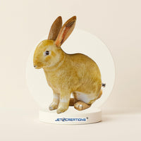 Jet Creations 37" Inflatable Standing Cow - Rabbit: Light Yellow - image 3